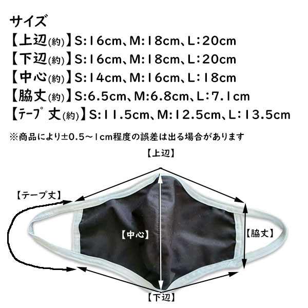 デオファクター冷感マスク サイズ詳細